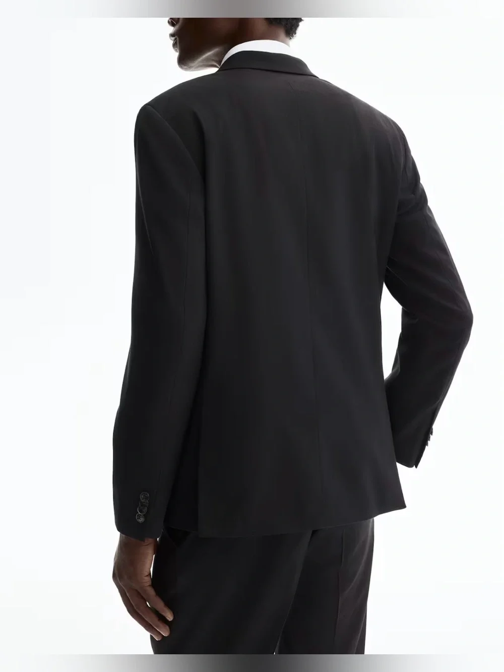 Men's Classic Black Slim Fit Single-Breasted Blazer